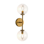 Alora Lighting WV549220AGCL Aged Gold,Clear Glass Cassia 20-in Aged Brass/clear Glass 2 Lights Wall Vanity Image 4