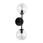 Alora Lighting WV549220MBCL Matte Black,Clear Glass Cassia 20-in Matte Black/clear Glass 2 Lights Wall Vanity Image 3