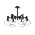 Alora Lighting Castilla 29-in Aged Gold/clear Glass 6 Lights Chandeliers