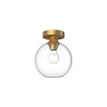 Alora Lighting Castilla 8-in Aged Gold/clear Glass 1 Light Flush Mount