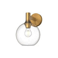 Alora Lighting Castilla 8-in Aged Gold/clear Glass 1 Light Wall/vanity
