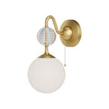 Alora Lighting Celia 6-in Brushed Gold/opal Glass 1 Light Wall/vanity