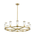 Alora Lighting Revolve Clear Glass/natural Brass 12 Lights Chandeliers