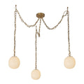 Alora Lighting MP579707BGGR Brushed Gold,Glossy Ribbed Opal Glass Cherise 3-light Brushed Gold/glossy Ribbed Opal Glass Socket Multi Pendant Image 1