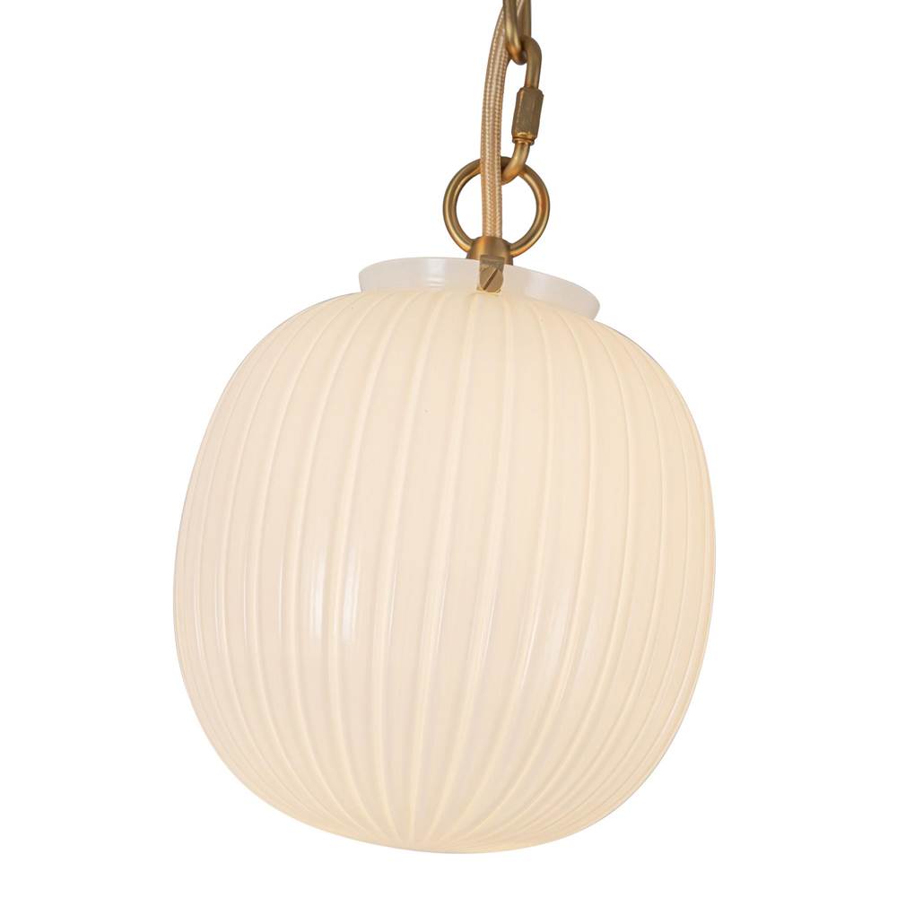 Alora Lighting MP579707BGGR Brushed Gold,Glossy Ribbed Opal Glass Cherise 3-light Brushed Gold/glossy Ribbed Opal Glass Socket Multi Pendant Image 4