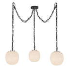 Alora Lighting Cherise 3-light Brushed Gold/glossy Ribbed Opal Glass Socket Multi Pendant