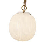 Alora Lighting Cherise 7-in Brushed Gold/glossy Ribbed Opal Glass Socket Pendant