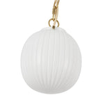 Alora Lighting PD579107BGGR Brushed Gold,Glossy Ribbed Opal Glass Cherise 7-in Brushed Gold/glossy Ribbed Opal Glass Socket Pendant Image 3
