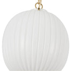 Alora Lighting PD579112BGGR Brushed Gold,Glossy Ribbed Opal Glass Cherise 12-in Brushed Gold/glossy Ribbed Opal Glass Socket Pendant Image 3