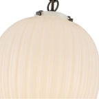 Alora Lighting Cherise 12-in Brushed Gold/glossy Ribbed Opal Glass Socket Pendant