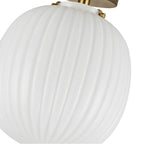 Alora Lighting SF579112BGGR Brushed Gold,Glossy Ribbed Opal Glass Cherise 12-in Brushed Gold/glossy Ribbed Opal Glass Socket Semi-flush Mount Image 2