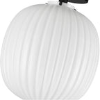 Alora Lighting SF579112MBGR Matte Black,Glossy Ribbed Opal Glass Cherise 12-in Matte Black/glossy Ribbed Opal Glass Socket Semi-flush Mount Image 2