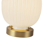 Alora Lighting TL579107BGGR Brushed Gold,Glossy Ribbed Opal Glass Cherise 7-in Brushed Gold/glossy Ribbed Opal Glass Socket Table Lamp Image 3