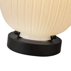Alora Lighting TL579107MBGR Matte Black,Glossy Ribbed Opal Glass Cherise 7-in Matte Black/glossy Ribbed Opal Glass Socket Table Lamp Image 3