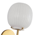 Alora Lighting WV579107BGGR Brushed Gold,Glossy Ribbed Opal Glass Cherise 7-in Brushed Gold/glossy Ribbed Opal Glass Socket Wall/vanity Light Image 4