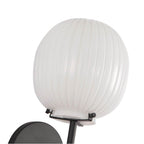 Alora Lighting WV579107MBGR Matte Black,Glossy Ribbed Opal Glass Cherise 7-in Matte Black/glossy Ribbed Opal Glass Socket Wall/vanity Light Image 4