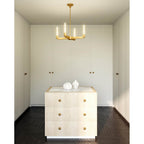 Alora Lighting Rue 38-in Brushed Gold 8 Lights Chandeliers