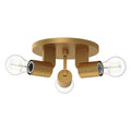 Alora Lighting Claire 10-in Aged Gold 3 Lights Semi Flush Mount