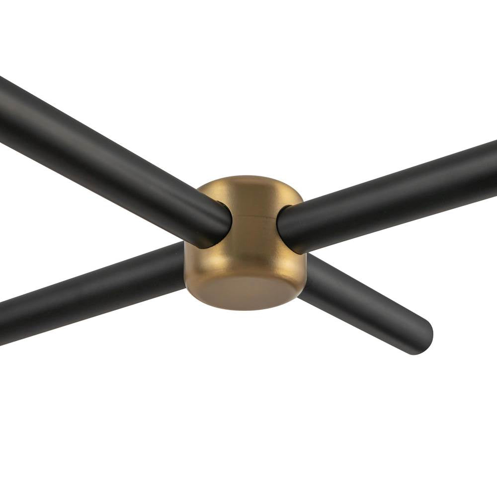Alora Lighting LP491452MBTJ Matte Black,Tan Jute Colby 52-in Matte Black/tan Jute Socket Linear Pendant Image 3
