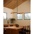 Alora Lighting LP491452MBTJ Matte Black,Tan Jute Colby 52-in Matte Black/tan Jute Socket Linear Pendant Image 2