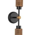 Alora Lighting WV491223MBTJ Matte Black,Tan Jute Colby 23-in Matte Black/tan Jute Socket Wall/vanity Light Image 2