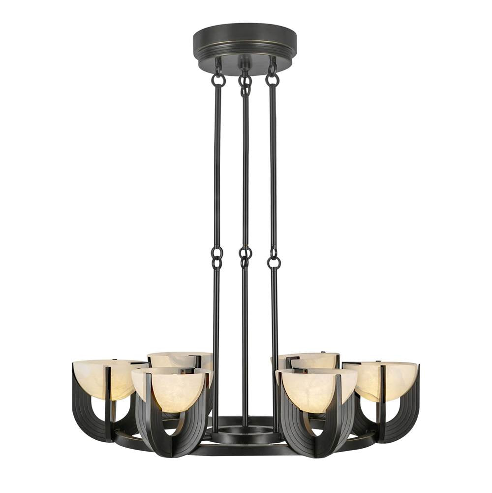 Alora Lighting CH362627UBAR-UNV Urban Bronze,Alabaster Colette 27-in Urban Bronze/alabaster Led Chandelier Image 1
