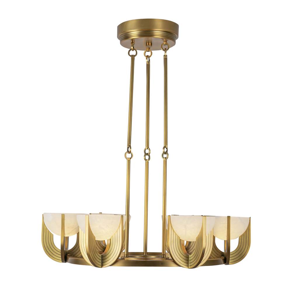 Alora Lighting Colette 27-in Urban Bronze/alabaster Led Chandelier