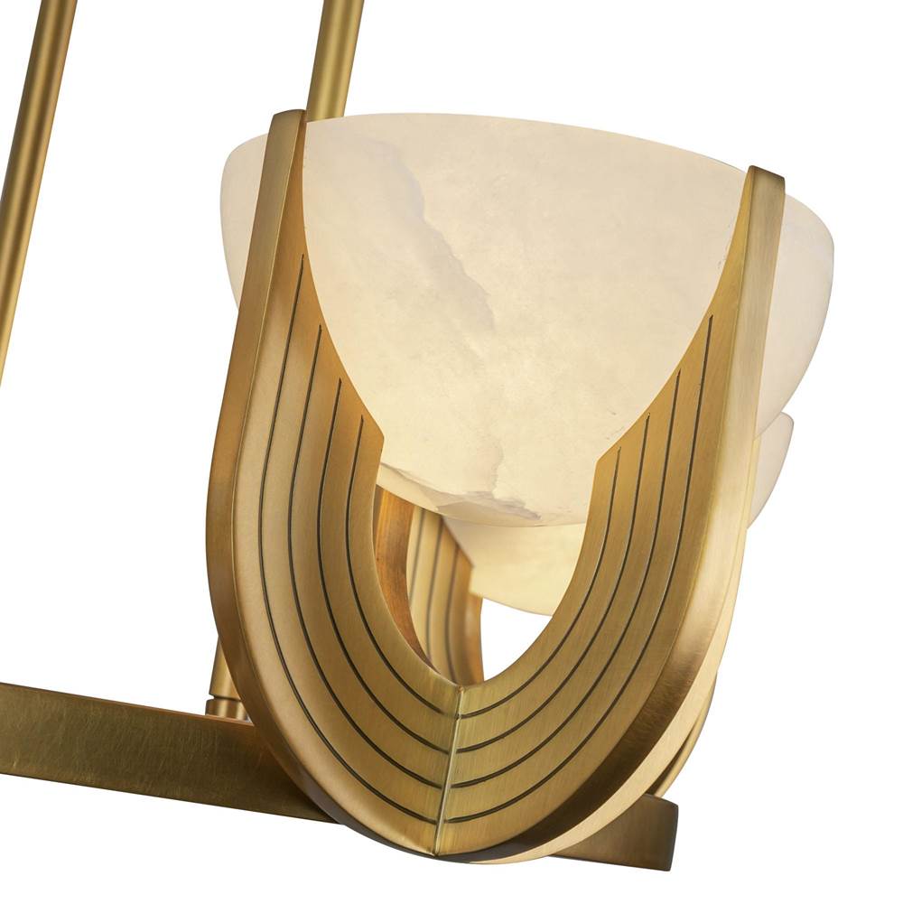 Alora Lighting CH362627VBAR-UNV Vintage Brass,Alabaster Colette 27-in Vintage Brass/alabaster Led Chandelier Image 2