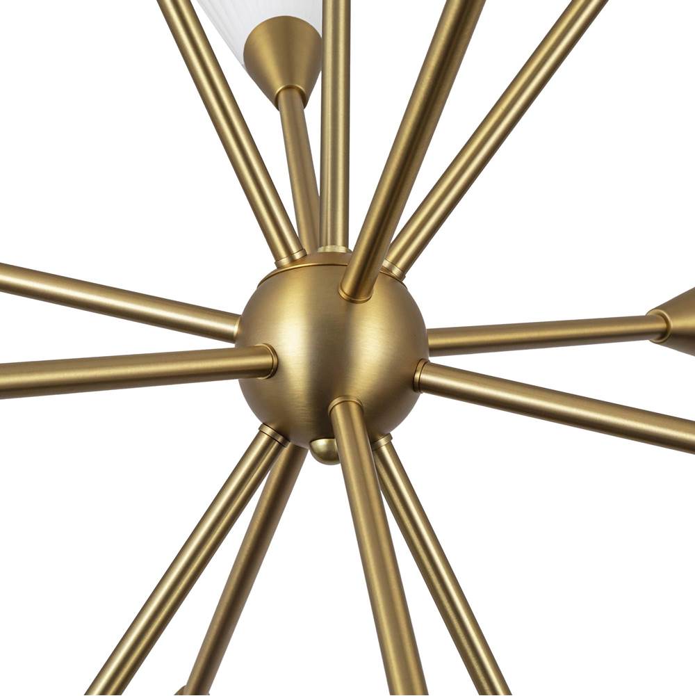 Alora Lighting CH462039BGGR Brushed Gold,Glossy Ribbed Opal Glass Cosmo 39-in Brushed Gold/glossy Ribbed Opal Glass Socket Chandelier Image 2