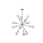 Alora Lighting CH462039BNGR Brushed Nickel,Glossy Ribbed Opal Glass Cosmo 39-in Brushed Nickel/glossy Ribbed Opal Glass Socket Chandelier Image 4