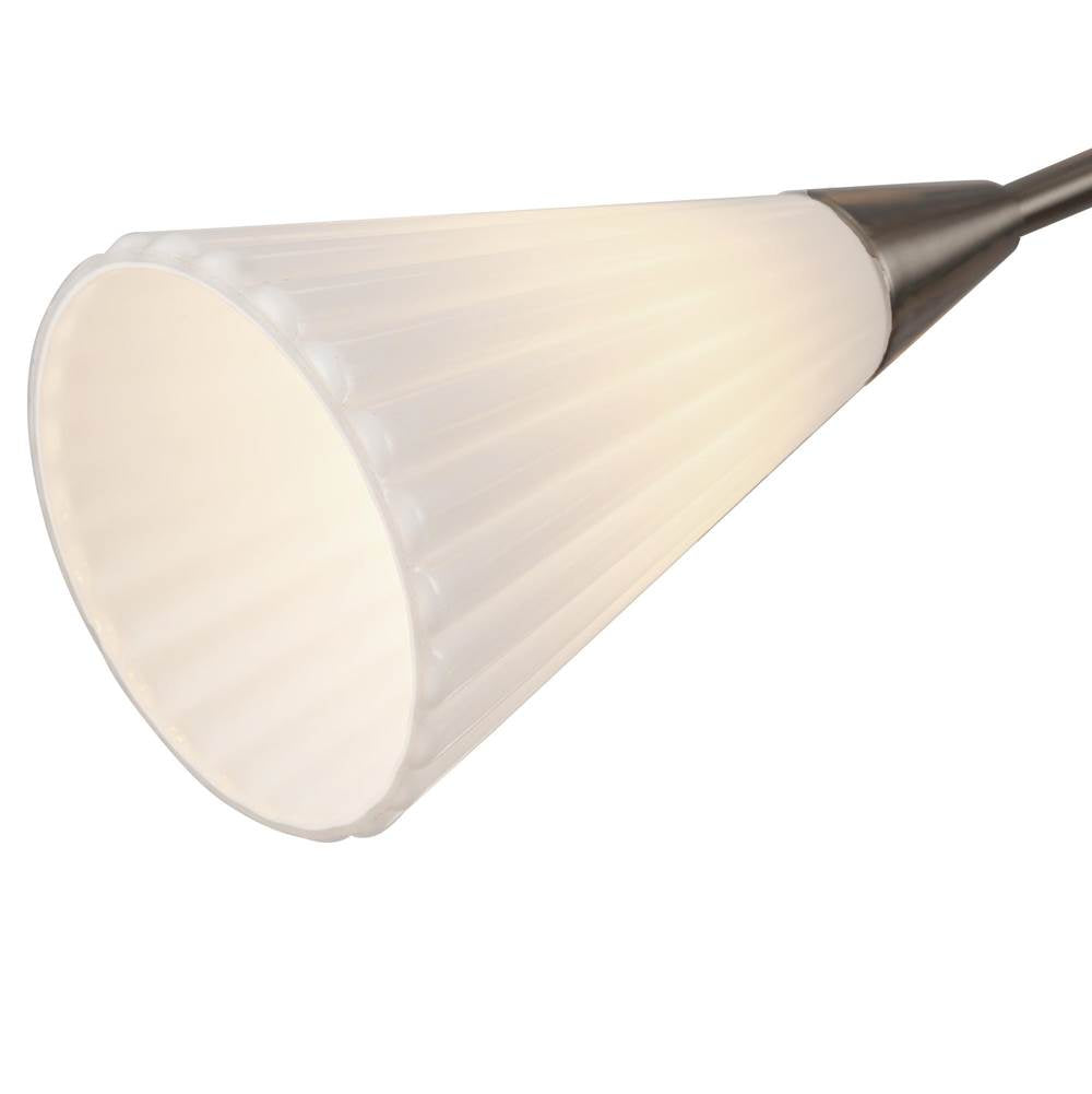 Alora Lighting CH462039BNGR Brushed Nickel,Glossy Ribbed Opal Glass Cosmo 39-in Brushed Nickel/glossy Ribbed Opal Glass Socket Chandelier Image 3