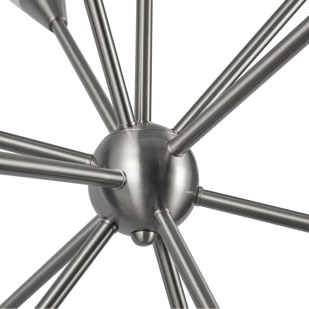Alora Lighting CH462039BNGR Brushed Nickel,Glossy Ribbed Opal Glass Cosmo 39-in Brushed Nickel/glossy Ribbed Opal Glass Socket Chandelier Image 2