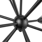Alora Lighting CH462039MBGR Matte Black,Glossy Ribbed Opal Glass Cosmo 39-in Matte Black/glossy Ribbed Opal Glass Socket Chandelier Image 3