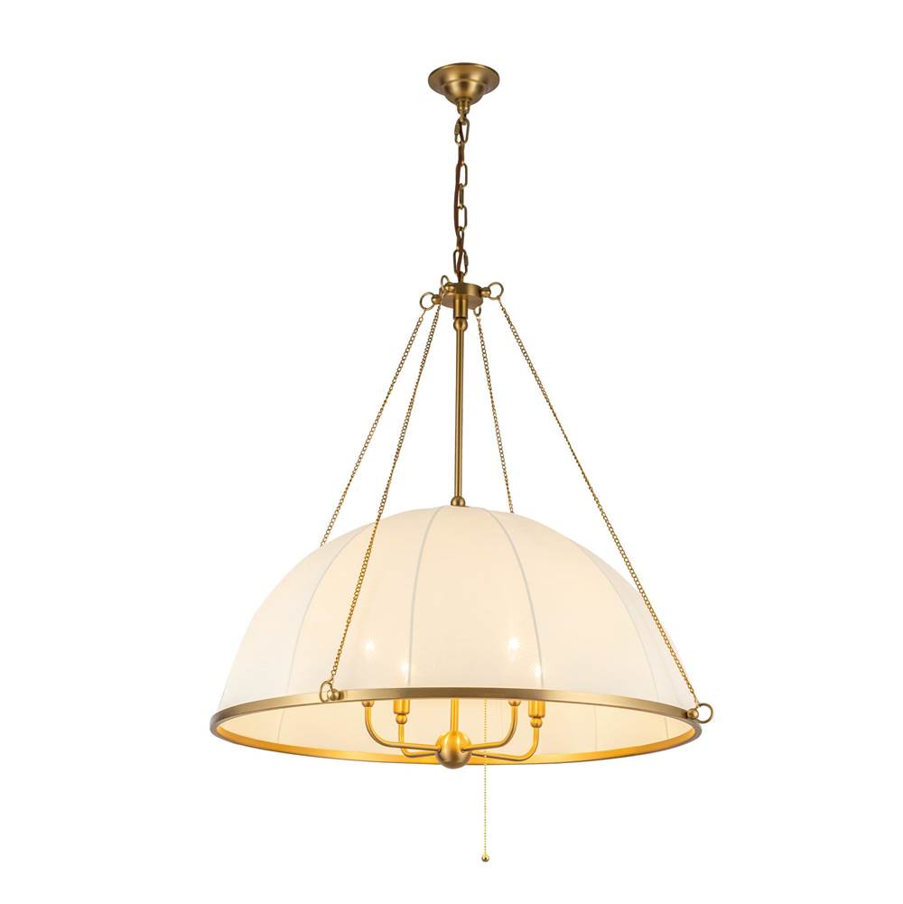 Alora Lighting Crosby 33-in Brushed Gold Socket Chandelier