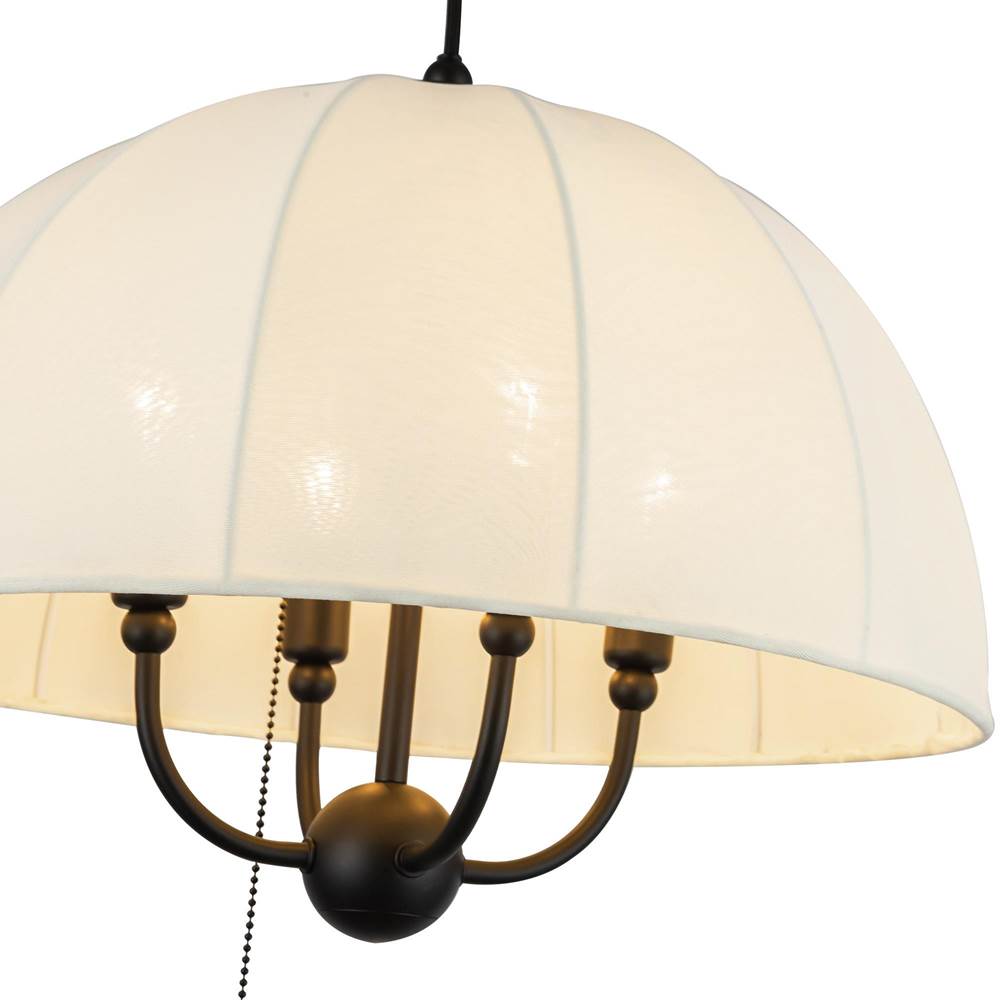 Alora Lighting PD661418MB Matte Black Crosby 18-in Matte Black Socket Pendant Image 4