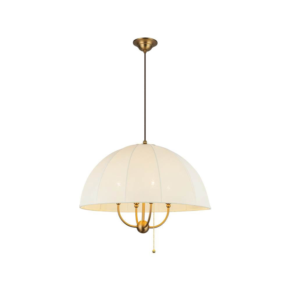 Alora Lighting Crosby 24-in Brushed Gold Socket Pendant