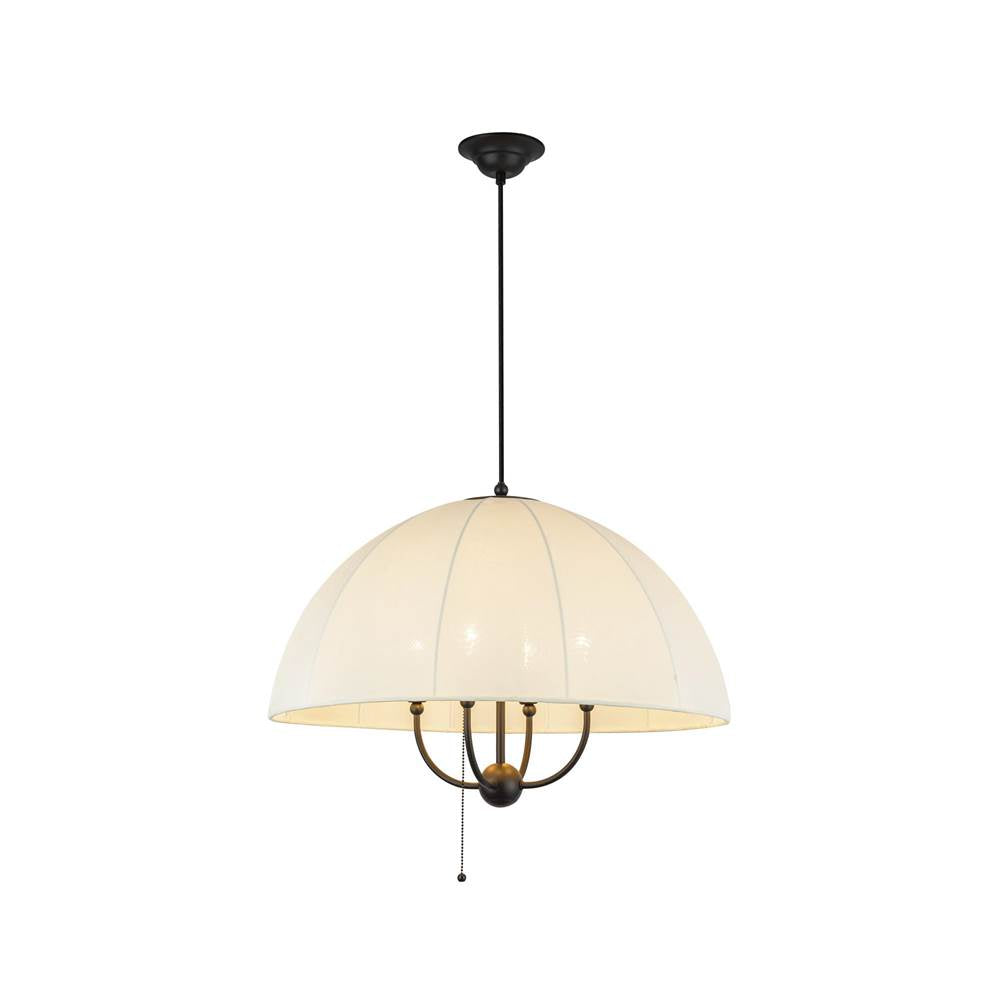 Alora Lighting Crosby 24-in Brushed Gold Socket Pendant