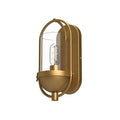 Alora Lighting Cyrus 7-in Aged Gold/clear Glass 1 Light Wall/vanity