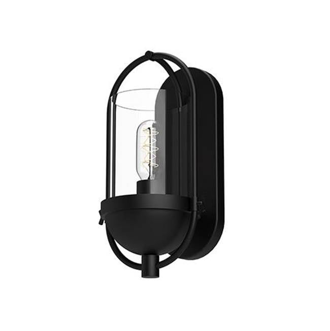 Alora Lighting Cyrus 7-in Aged Gold/clear Glass 1 Light Wall/vanity