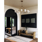 Alora Lighting CH346046VBAR Vintage Brass,Alabaster Dahlia 46-in Vintage Brass/alabaster Led Chandeliers Image 2