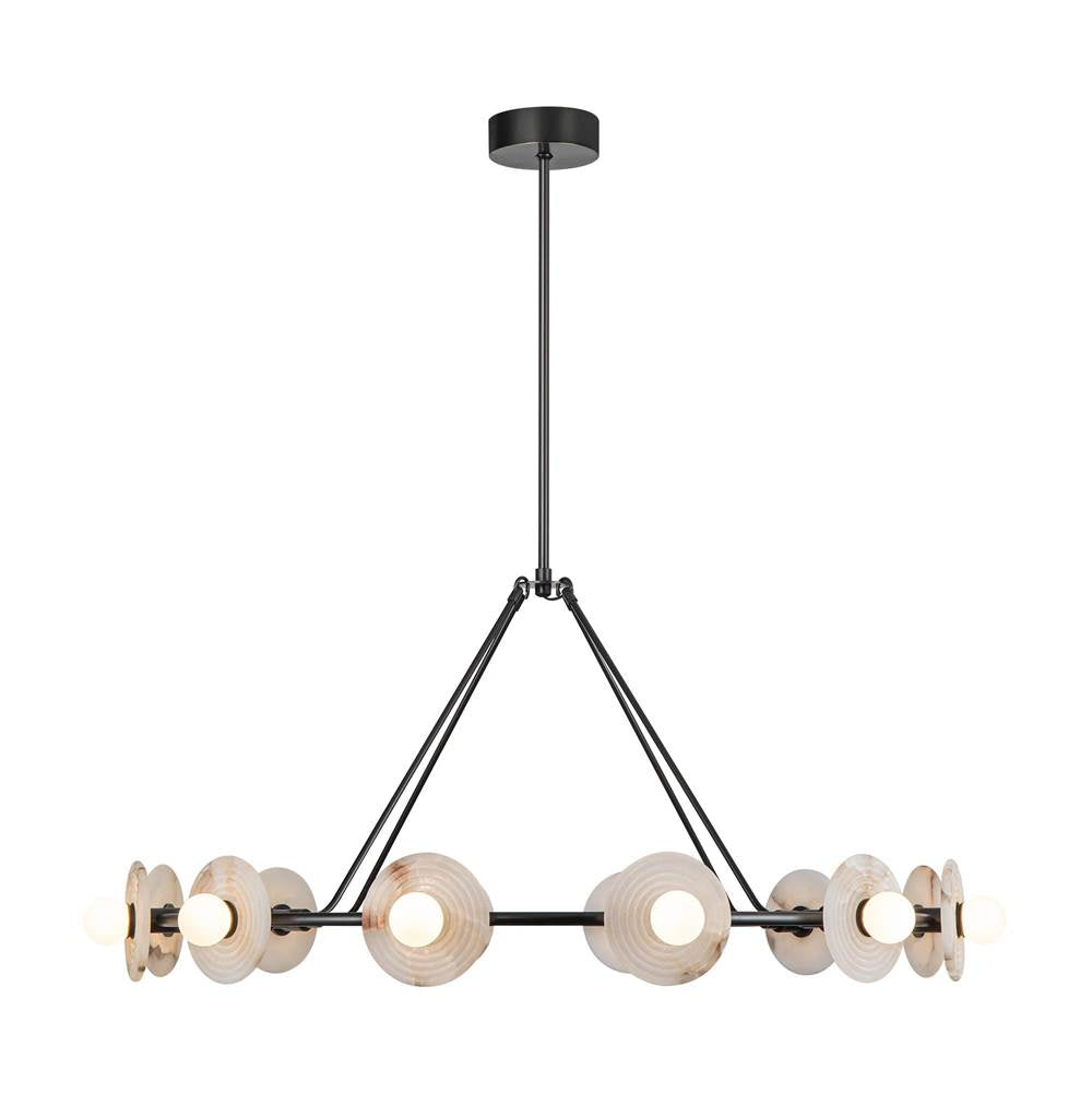 Alora Lighting Dahlia 46-in Urban Bronze/alabaster Led Chandeliers