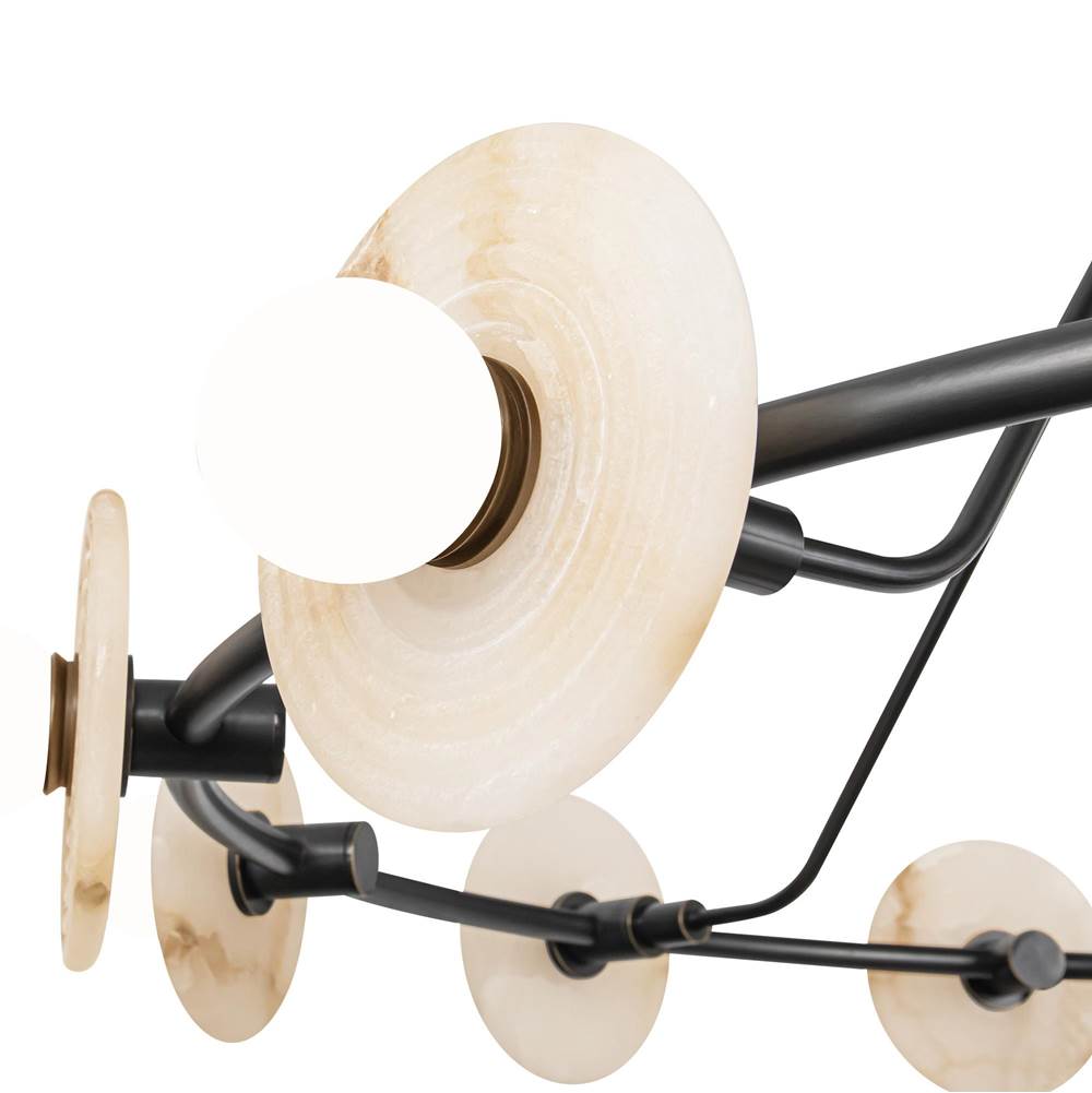 Alora Lighting CH346046UBAR-UNV Urban Bronze,Alabaster Dahlia 46-in Urban Bronze/alabaster Led Chandeliers Image 3