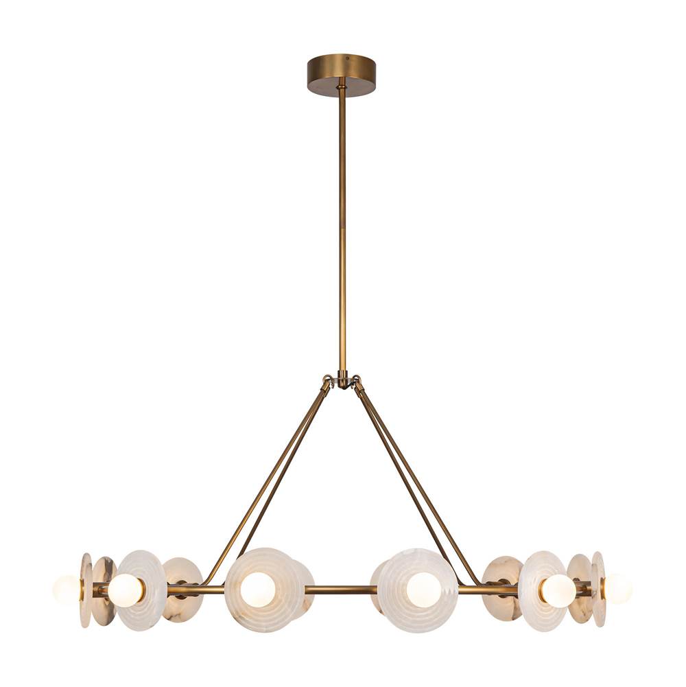 Alora Lighting Dahlia 46-in Urban Bronze/alabaster Led Chandeliers
