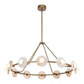 Alora Lighting CH346046VBAR Vintage Brass,Alabaster Dahlia 46-in Vintage Brass/alabaster Led Chandeliers Image 1