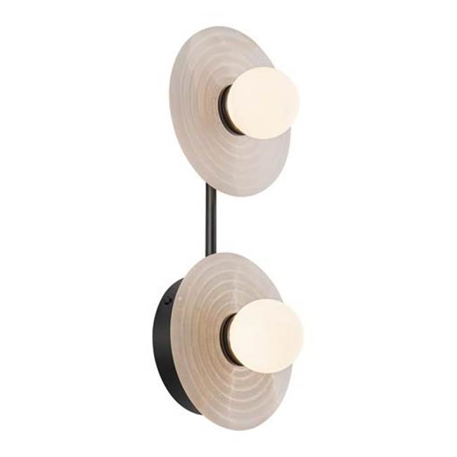 Alora Lighting Dahlia 14-in Urban Bronze/alabaster Led Wall/vanity