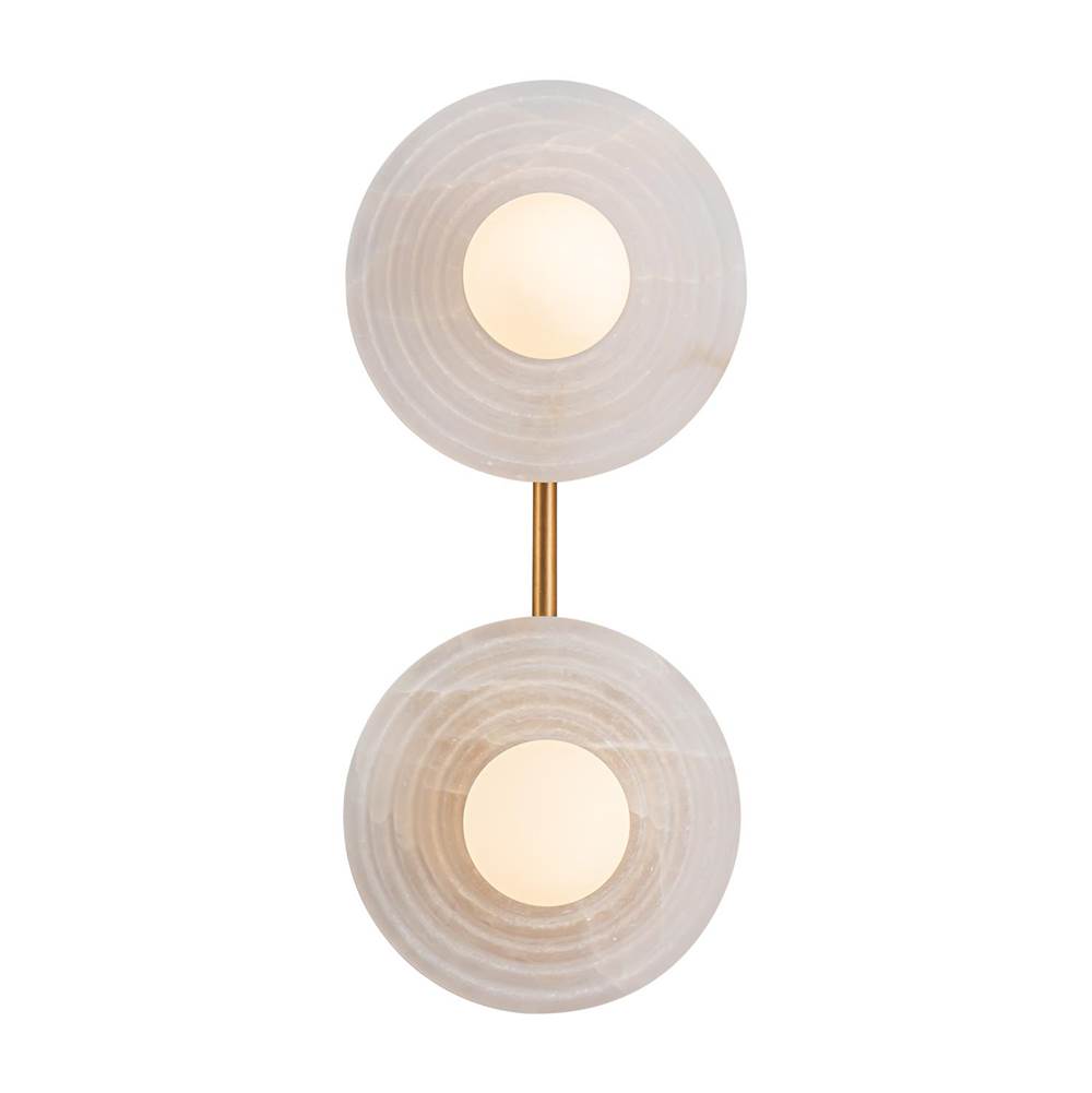 Alora Lighting Dahlia 14-in Urban Bronze/alabaster Led Wall/vanity