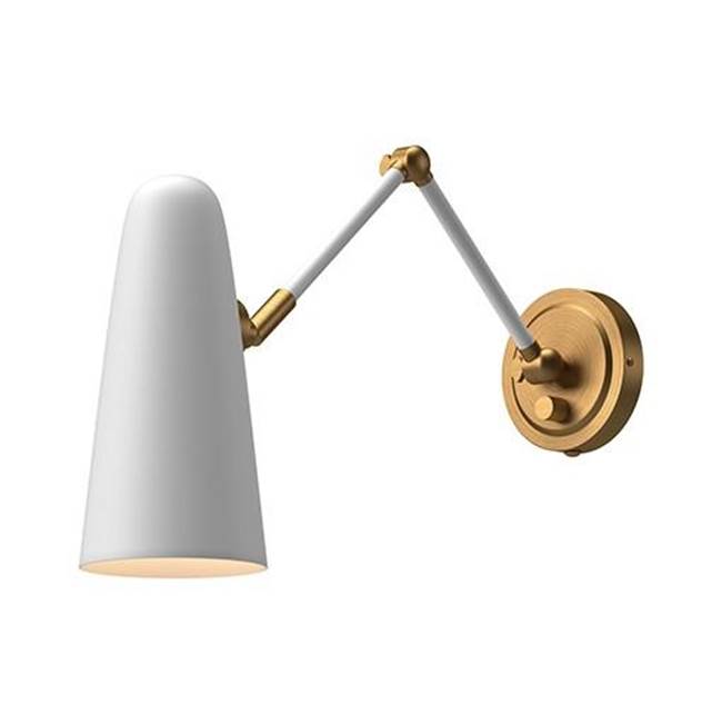 Alora Lighting Daniel 24-in Aged Gold/matte Black 1 Light Wall/vanity