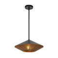 Alora Lighting PD633215MBBR Matte Black,Brown Cotton Rope Daphne 15-in Matte Black/brown Cotton Rope 1 Light Pendant Image 1