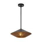 Alora Lighting PD633215MBBR Matte Black,Brown Cotton Rope Daphne 15-in Matte Black/brown Cotton Rope 1 Light Pendant Image 1
