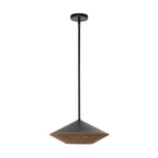 Alora Lighting Daphne 15-in Matte Black/brown Cotton Rope 1 Light Pendant